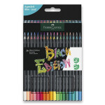 Faber-Castell Faber-Castell, 116450, Black Edition, Supersoft, sada ergonometrických pastelek s černým lakováním, 50 ks