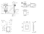 GROHE - Uniset Set předstěnové instalace, klozetu, sedátka SoftClose, tlačítka Skate Cosmopolitan a sady pro vhazování tablet, matný chrom SANI15BB2114