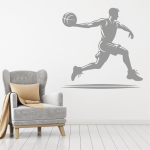 Samolepka Basketbal Barva: fialová, Velikost: 60 x 59 cm