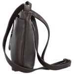 Módní dámská kožená crossbody kabelka Ofelie, tmavě hnědá