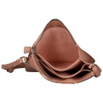 Trendy dámská koženková crossbody kabelka Maewa, starorůžová
