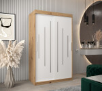 Šatní skříň Abi Y0 Barva korpusu: Dub artisan, Rozměry: 120 cm, Dveře: Černá