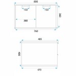 REA - Koupelnová skříňka pod umyvadlo Core 80cm Beige REA-M0407
