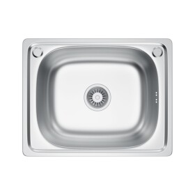 Erga HD, 1-komorový ocelový dřez 500x400x210 mm, dekor satén, ERG-MLS-HD4050S
