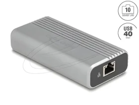 DeLock USB-C 40 Gbps / Síťový adaptér / 10 Gigabit Ethernet RJ45 / USB4 Gen 3x2 / VLAN (64349)