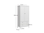 ARTEN (NANO Systems s.r.o.) Skříň OLE-2D2S (Bílá) SKRIN-OLE-2D2S
