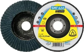 KLINGSPOR SMT624 / Brusný lamelový talíř / Zrnitost 40 / 180 mm / Otvor 22,23 mm (322783)