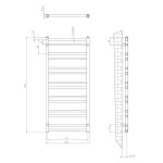 SAPHO - METRO DOS otopné těleso 500x1100 černá mat IR432TB