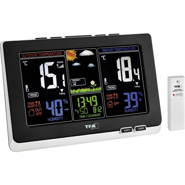 TFA Dostmann Spring 35.1129.01 digitální bezdrátová meteostanice Předpověď pro 6 až 12 hodin Počet senzorů (max.) 1