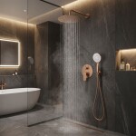 REA - Podomítková sprchová sada Drop Brush Copper + BOX REA-P9660