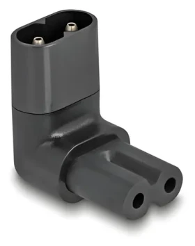 Delock / Napájecí adaptér / IEC 60320 C8 - C7 / úhlový / 250 V / 2,5 A / černý (80470)