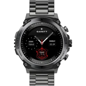 Garett Atom Black Steel / Chytré hodinky / 1,43" AMOLED / IP68 / telefonování / Android iOS (5904238486856)