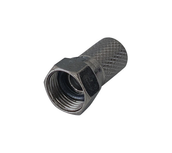 Konektor F 7.2mm gum. kroužek, černý