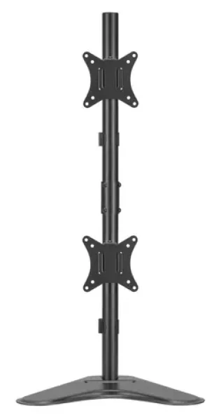 Equip černá / Stolní držák pro dva monitory / 17-32" / vertikální 360° / 9 kg / VESA 75-100 mm (650128)