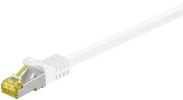 Goobay S/FTP Cat7 bílý 10m / Patch kabel / LSZH / AWG 26 / RJ-45 (91097)
