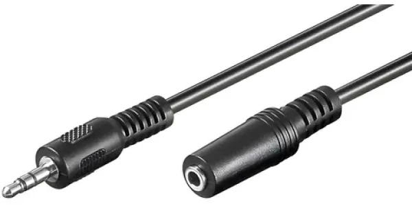 MicroConnect Prodlužovací audio kabel černá / Audio kabel / jack 3,5 mm (M-F) / 20 m (AUDLR20)