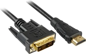 Sharkoon černá / Adaptérový kabel HDMI na DVI-D / 18+1 / 5 m / FullHD 1920x1200 (4044951009077)