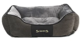 Scruffs Chester Box Bed šedá M / Pelíšek pro psy s bočnicemi / 60 x 50 cm (974-01176)