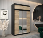 Šatní skříň Abi T1 s nástavcem Barva korpusu: Bílá, Rozměry: 250 cm, Dveře: Dub artisan
