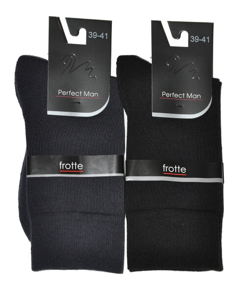 Pánské ponožky Wola Perfect Man Frotte W94011 grafit/dek.šedá 45-47