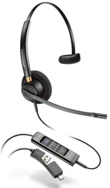 Poly EncorePro 515-M černá / Náhlavní souprava / mikrofon / jedno sluchátko / MS Teams / USB-A (783R1AA)