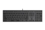 A4tech FX60 (Bílé podsvícení) šedá / Drátová klávesnice / membránová / USB-A / Podsvícení / CZ layout (FX60-W-GY)