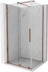 MEXEN/S - Velar sprchový kout 120 x 70, transparent, růžové zlato 871-120-070-01-60