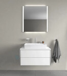 DURAVIT - DuraSquare Umyvadlo 600x470 mm, bez přepadu, s otvorem pro baterii, DuraCeram, WonderGliss, bílá 23536000711