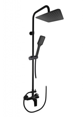 SLEZAK-RAV - Vodovodní baterie sprchová COLORADO s hlavovou a ruční sprchou černá matná, Barva: černá matná, Rozměr: 150 mm CO182.5/7-04CMAT