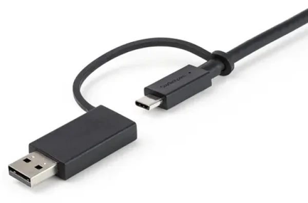 StarTech kabel USB-C s adaptérem USB-A černá / Kabel / USB 3.2 Gen2 10Gbps / 1 m (USBCCADP)