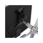 Křeslo kancelářské, béžová ekokůže, kříž kov chromový, houpací mechanismus, čalouněné područky