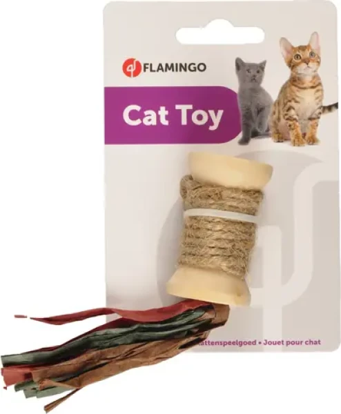Flamingo Rila Hračka pro kočky Cívka hnědá 13cm (FLA-560494)
