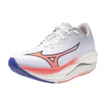 Mizuno dámská běžecká obuv Wave Rebellion Flash 3 White/Striking Coral/Iris Bloo