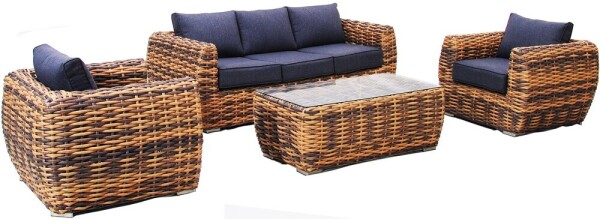 Rojaplast ATLANTA ratanová souprava HNĚDÁ