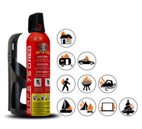 Hasicí sprej SAFE 750 RED 750ml pěnový + držák 75C