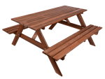 ROJA PIKNIK zahradní set dřevěný - 180 cm - mořený