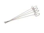 Deos Grilovací jehly na šašlik nerez, 4 ks / Grilovací jehla / nerezová ocel / kord / 20 cm (DE1012)