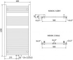 MEXEN/S - Pluton radiátor + topná tyč 1200 x 600 mm, 900 W, černá W106-1200-600-2900-70