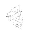 KLUDI - Renon Umyvadlová baterie pod omítku, 2-otvorová instalace, broušený Gunmetal 42244N275