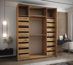 Zásuvky pro šatní skříně LUX Barva korpusu: Kašmír, Počet: 2 sady - 4x šuplík