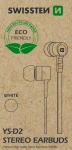 SWISSTEN Earbuds RAINBOW YS-D2 bílá / Sluchátka s mikrofonem / 3.5 mm jack/ 1.2m (51106001ECO)