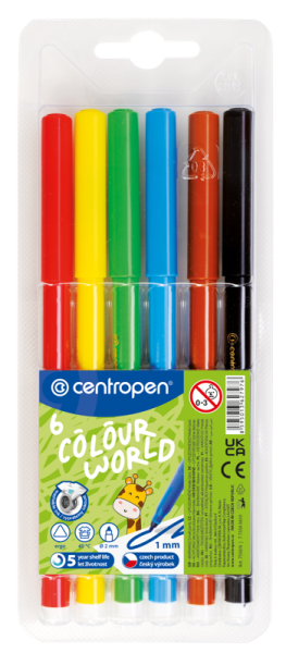 Dětské fixy Centropen Colour World 7550 sada 6ks