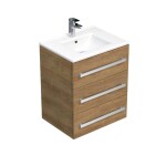 Koupelnová skříňka s umyvadlem SAT Cube Way 60x76,5x46 cm dub Hickory CUBE46603DHMOD CUBE46603DHMOD