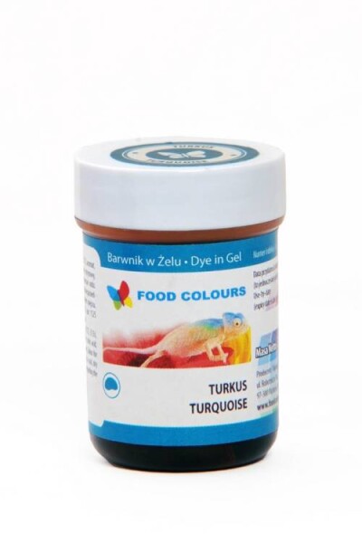 Gelová barva (Turquoise) tyrkysová 35 g - Food Colours