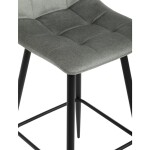 Židle barová, zelená látka, čtyřnohá kovová podnož, černý mat