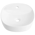 CERANO - Umyvadlo keramické - na desku - Vento - bílá lesklá - 39x39 CER-680338