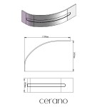 CERANO - Vana akrylátová Leona - asymetrická - pravá - bílá - 170x99,5x40 - s čelním panelem a nožičkami CER-129425