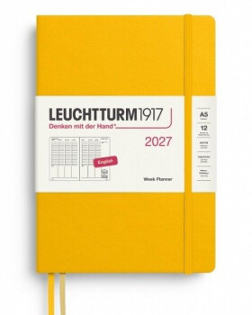 Týdenní plánovač Sunflower, Medium A5 2027, anglicky