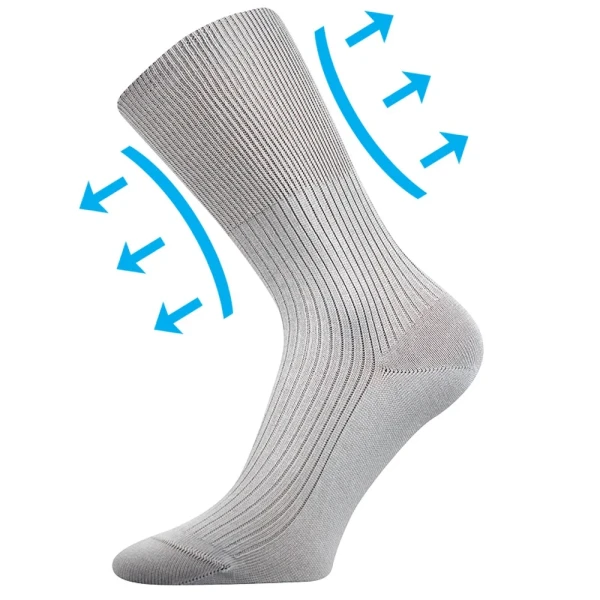 LONKA Ponožky slabé medicine ZDRAVAN 100% bavlněné s nestahujícím lemem SVĚTLE ŠEDÉ (3 páry) 38-39 109576