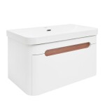 Koupelnová skříňka s umyvadlem SAT Fusion 77,5x43x45 cm bílá matná mat SATFUSION80WU SATFUSION80WU